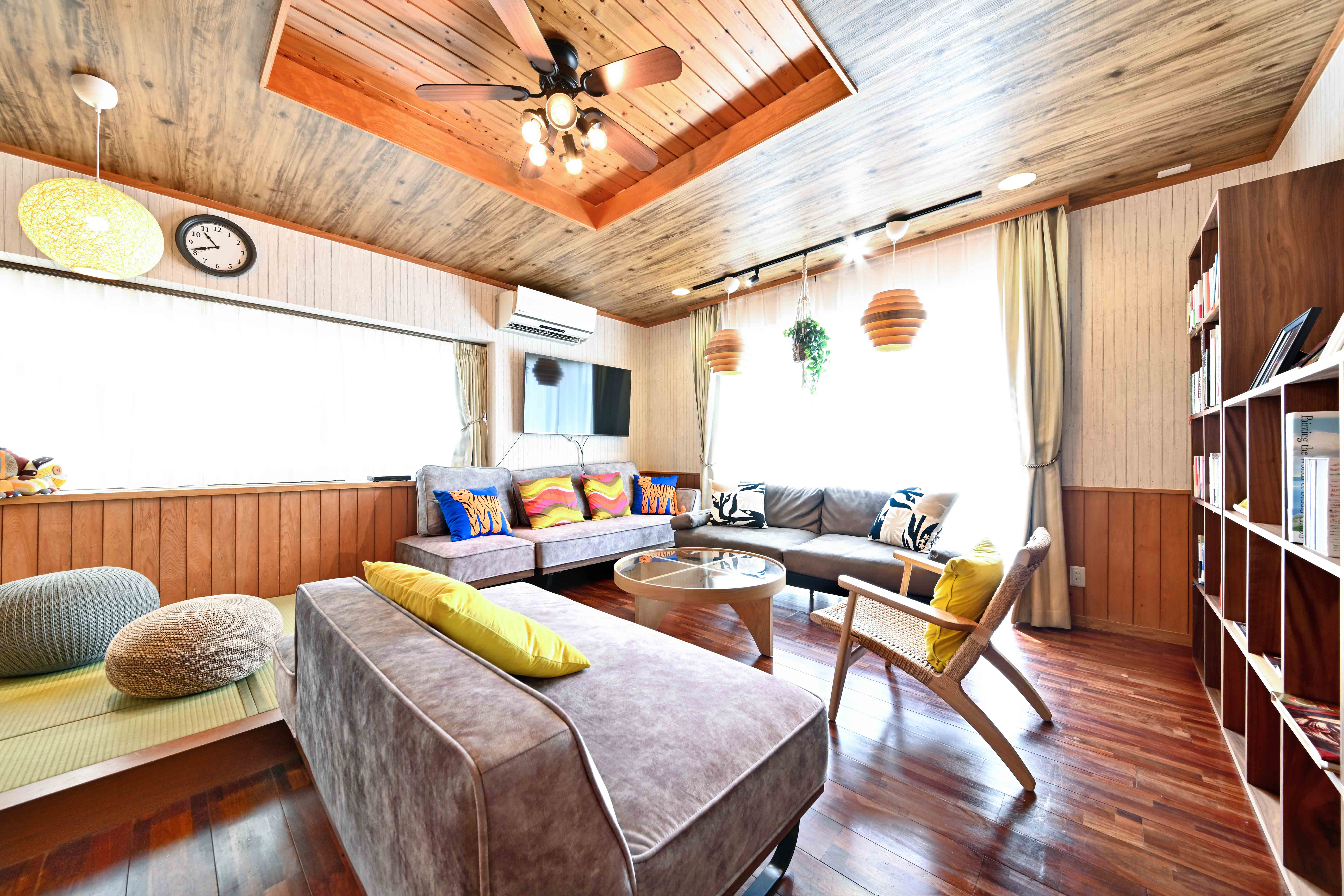 古民家リフォーム3LDK・リビング全景